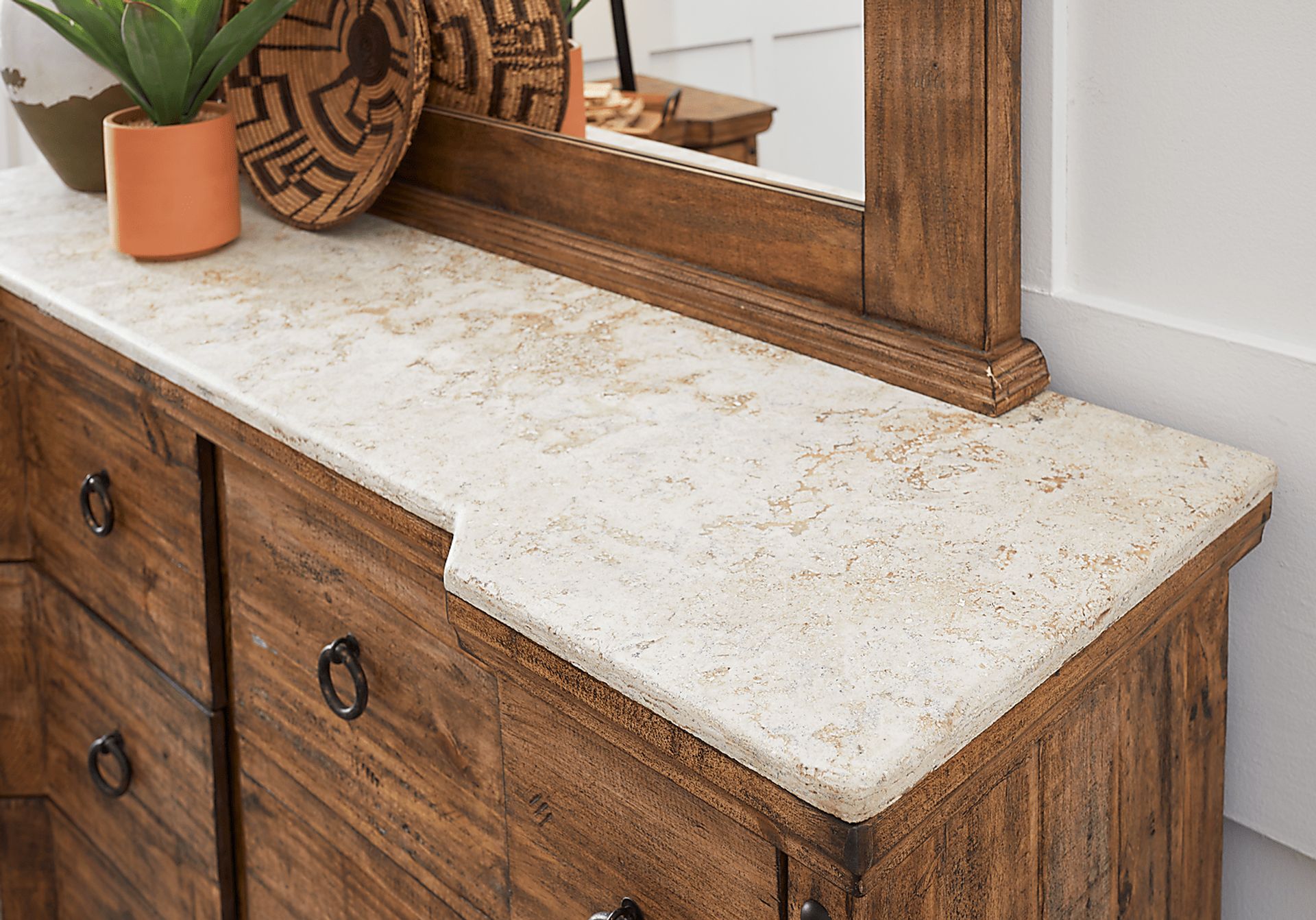 Canyon City Camel Dresser with Stone Top - Image 2