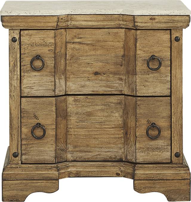 Canyon City Camel Nightstand with Stone Top - Thumbnail - Image 1