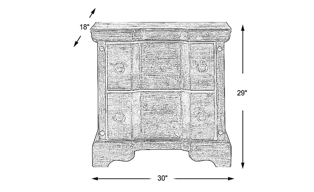 Canyon City Camel Nightstand