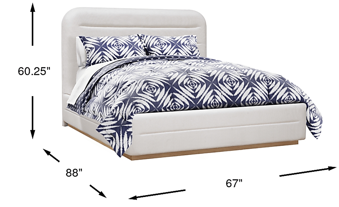 Canyon Cream 3 Pc Queen Upholstered Bed