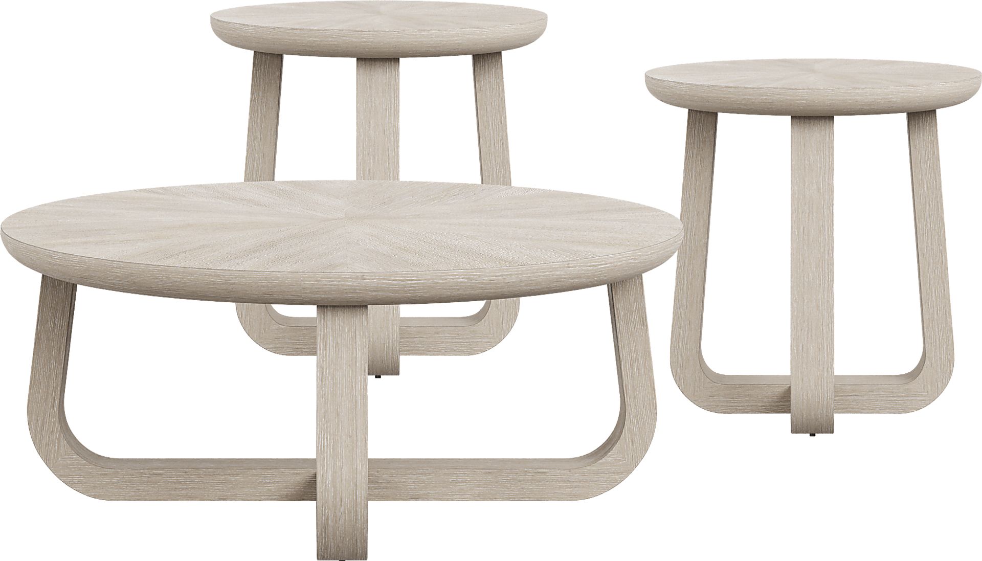 Canyon Light Gray Round 3 Pc Table Set - Image 1
