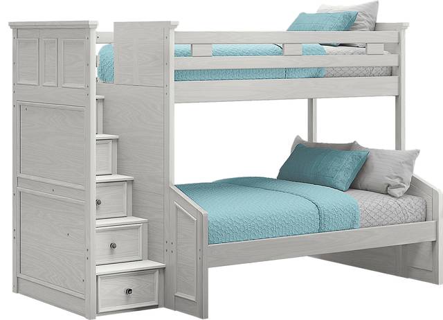 Kids Canyon Lake Ash Gray Twin/Full Step Bunk - Thumbnail - Image 1