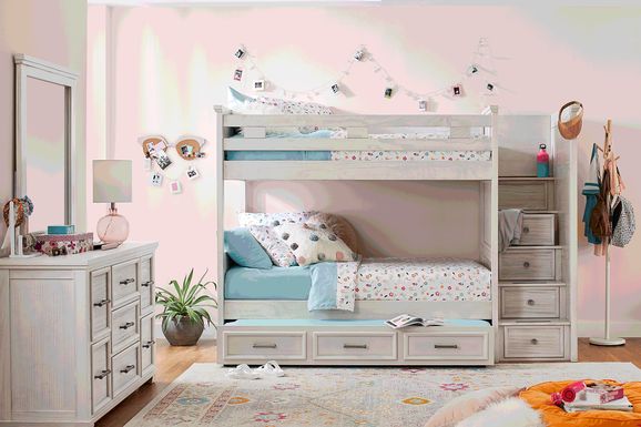 Rooms to go white bunk clearance beds