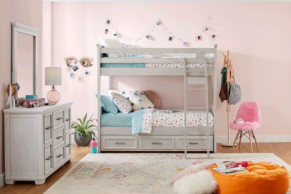 Kids Canyon Lake Ash Gray Twin/Twin Bunk Bed