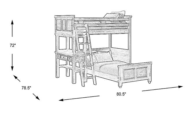 Dimension Image. Please refer to the Dimension Tab on this page for dimension details.