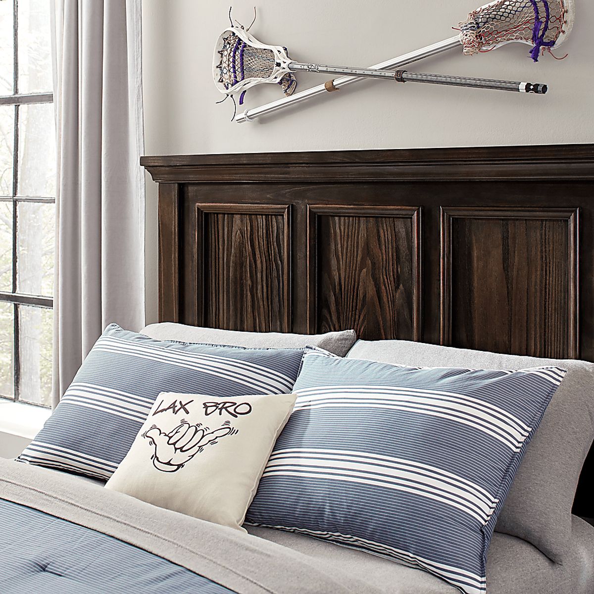 Canyon Lake 5 Pc Java Dark Wood Full Bedroom Set With Dresser, 3 Pc ...