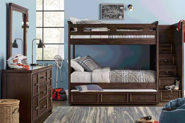 Kids Canyon Lake Java Twin/Full Step Bunk - Thumbnail - Image 2
