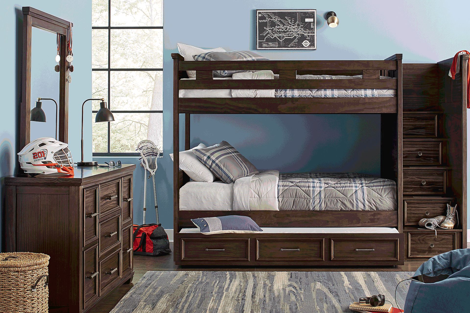 Kids Canyon Lake Java Twin/Full Step Bunk - Image 2