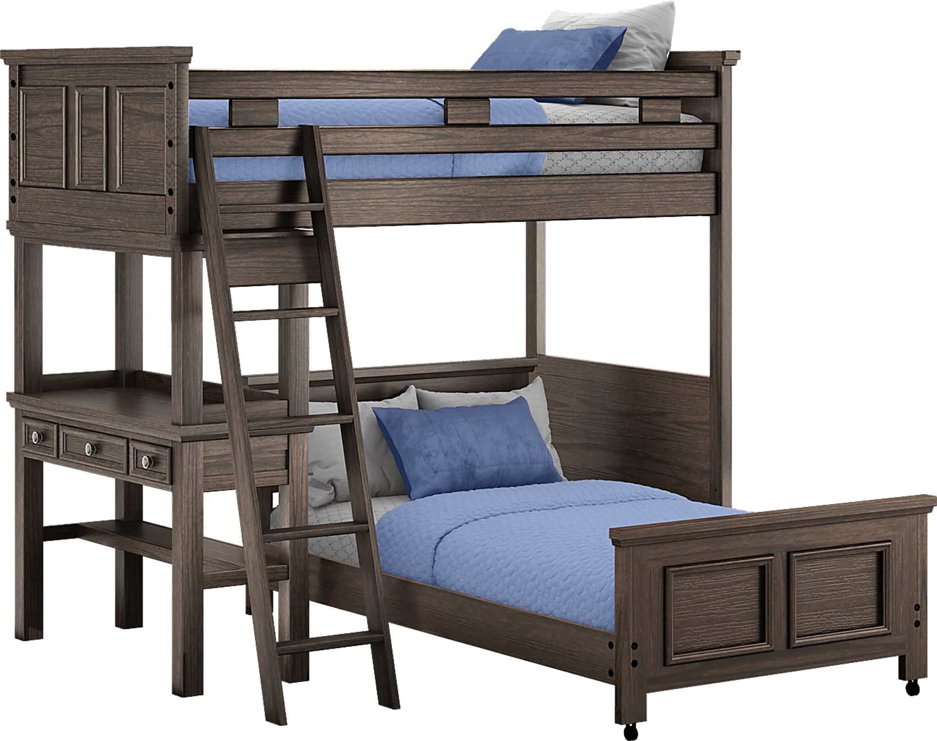 Kids Canyon Lake Java Twin/Twin Loft with Desk - Image 1