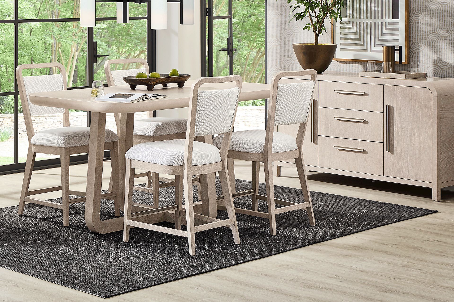 Canyon Light Gray Wood Back Counter Stool - Image 2