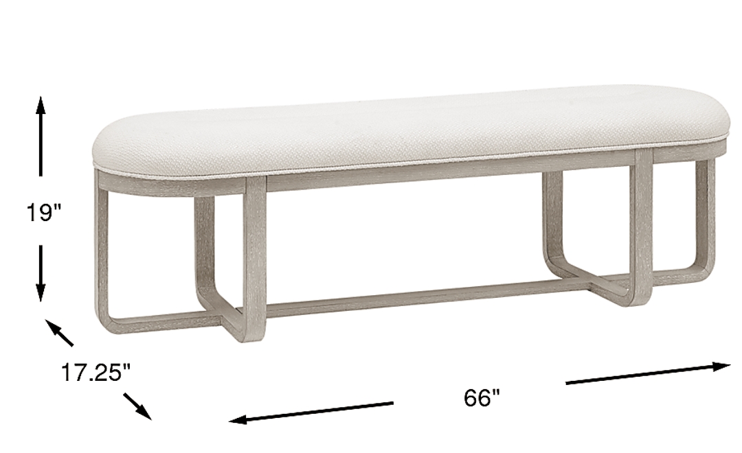 Canyon Light Gray Upholstered Dining Bench