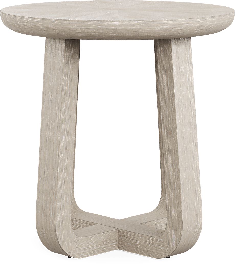 Canyon Light Gray Round End Table