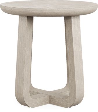 Canyon Light Gray Round End Table