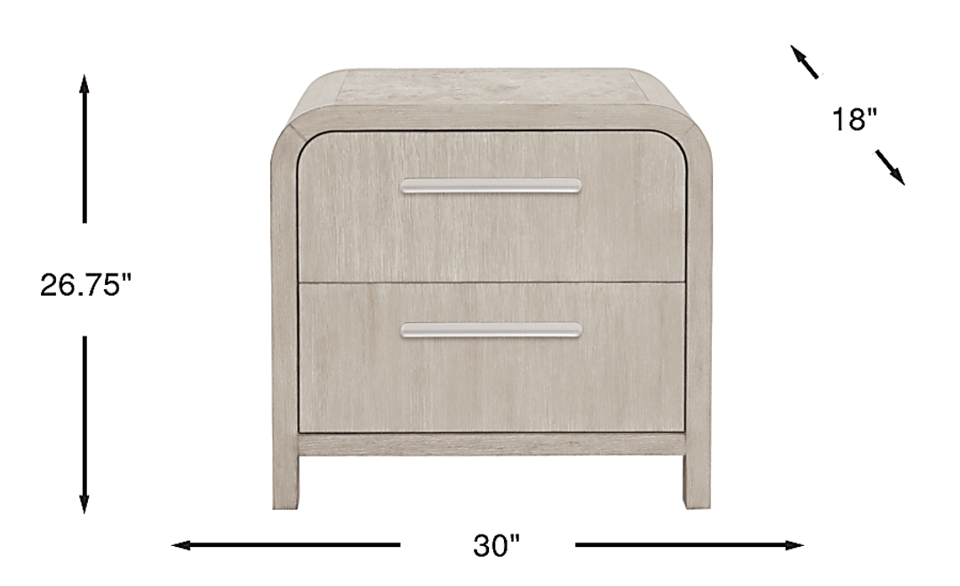Canyon Light Gray Nightstand
