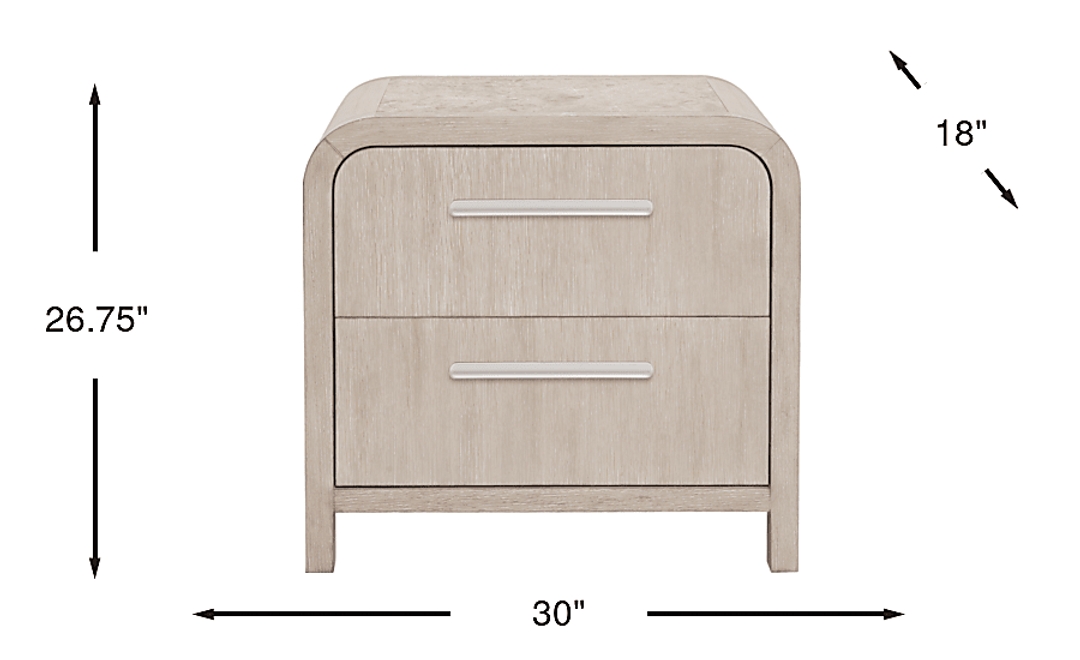 Canyon Light Gray Nightstand