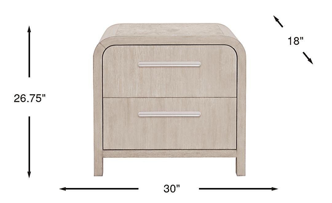 Canyon Light Gray Nightstand
