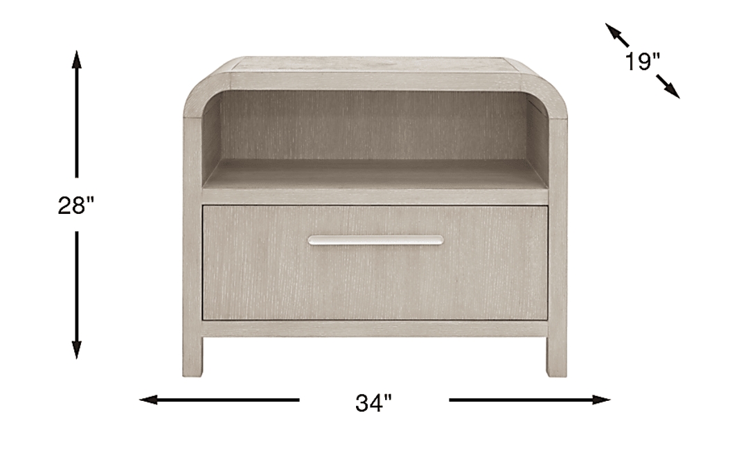 Canyon Light Gray Nightstand