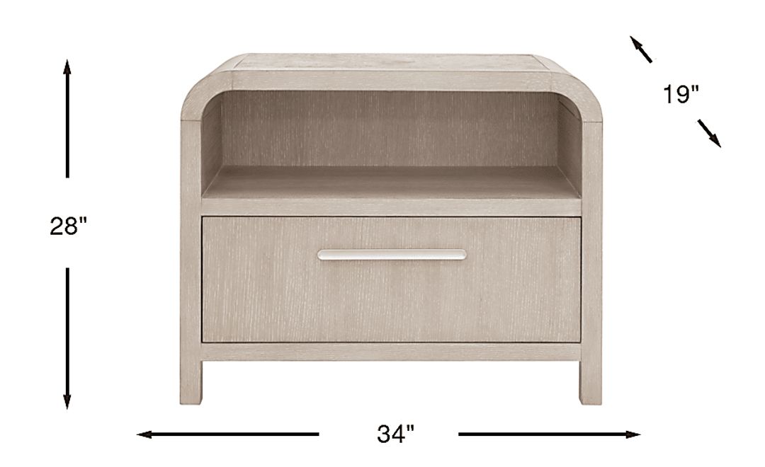Canyon Light Gray Nightstand