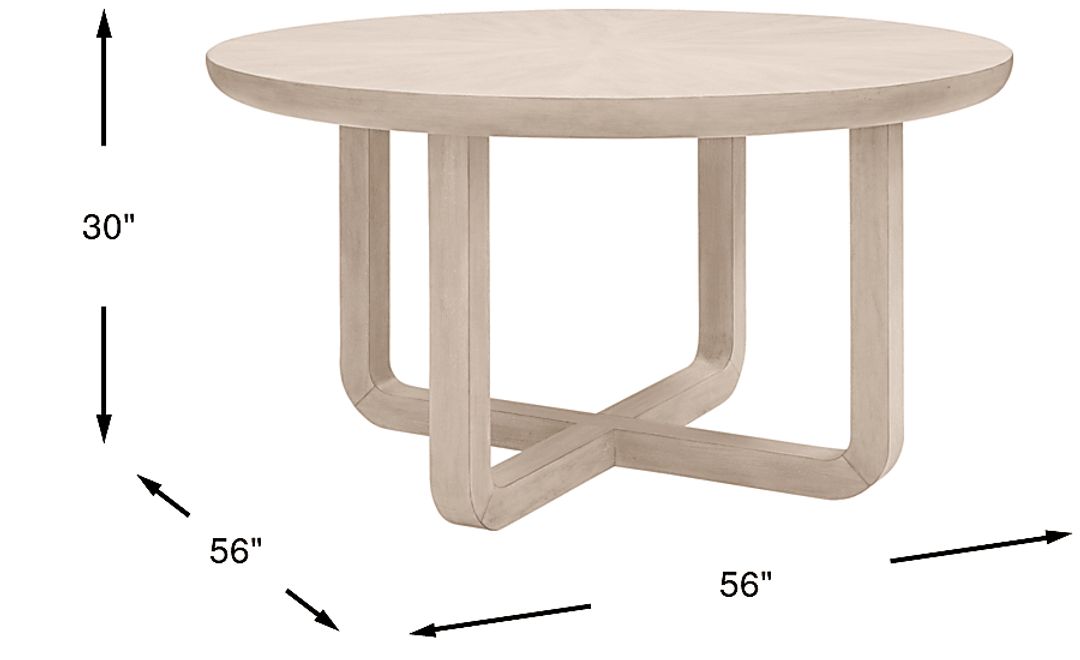 Canyon Light Gray Round Dining Table