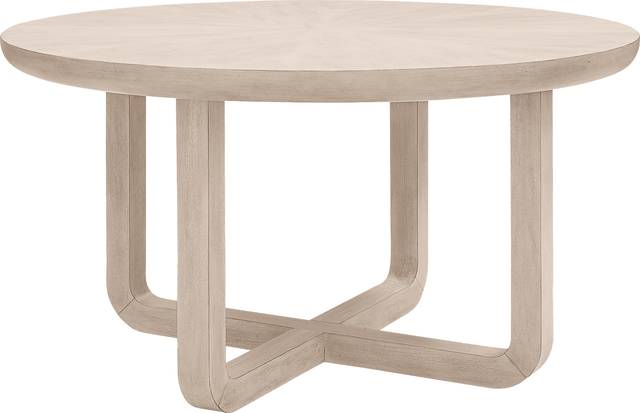 Canyon Light Gray 5 Pc Round Dining Room with Panel Back Chairs - Thumbnail - Image 2