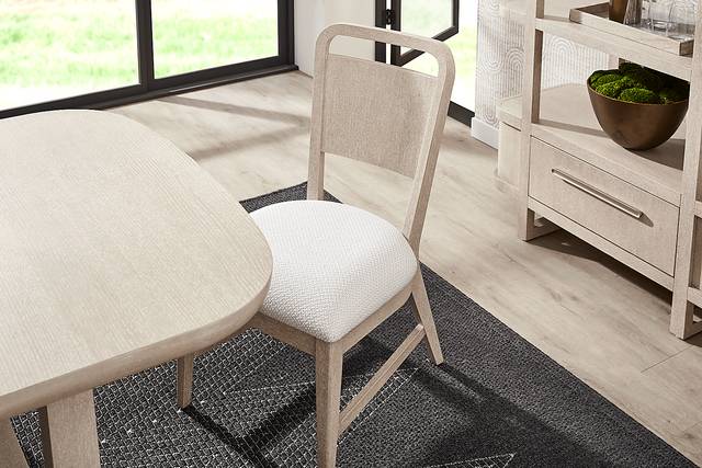 Canyon Light Gray 5 Pc Round Dining Room with Panel Back Chairs - Thumbnail - Image 5