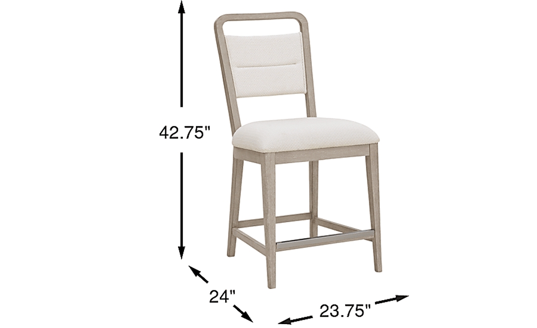 Canyon Light Gray Upholstered Counter Stool