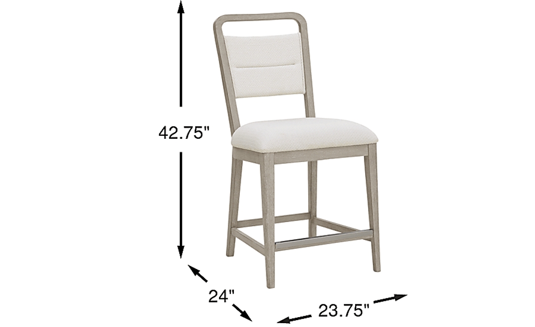 Canyon Light Gray Upholstered Counter Stool