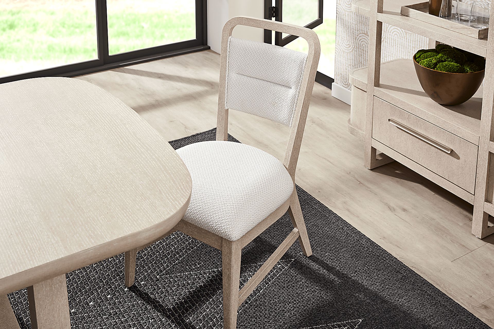 Canyon Light Gray 5 Pc Dining Room with Upholstered Chairs - Image 5
