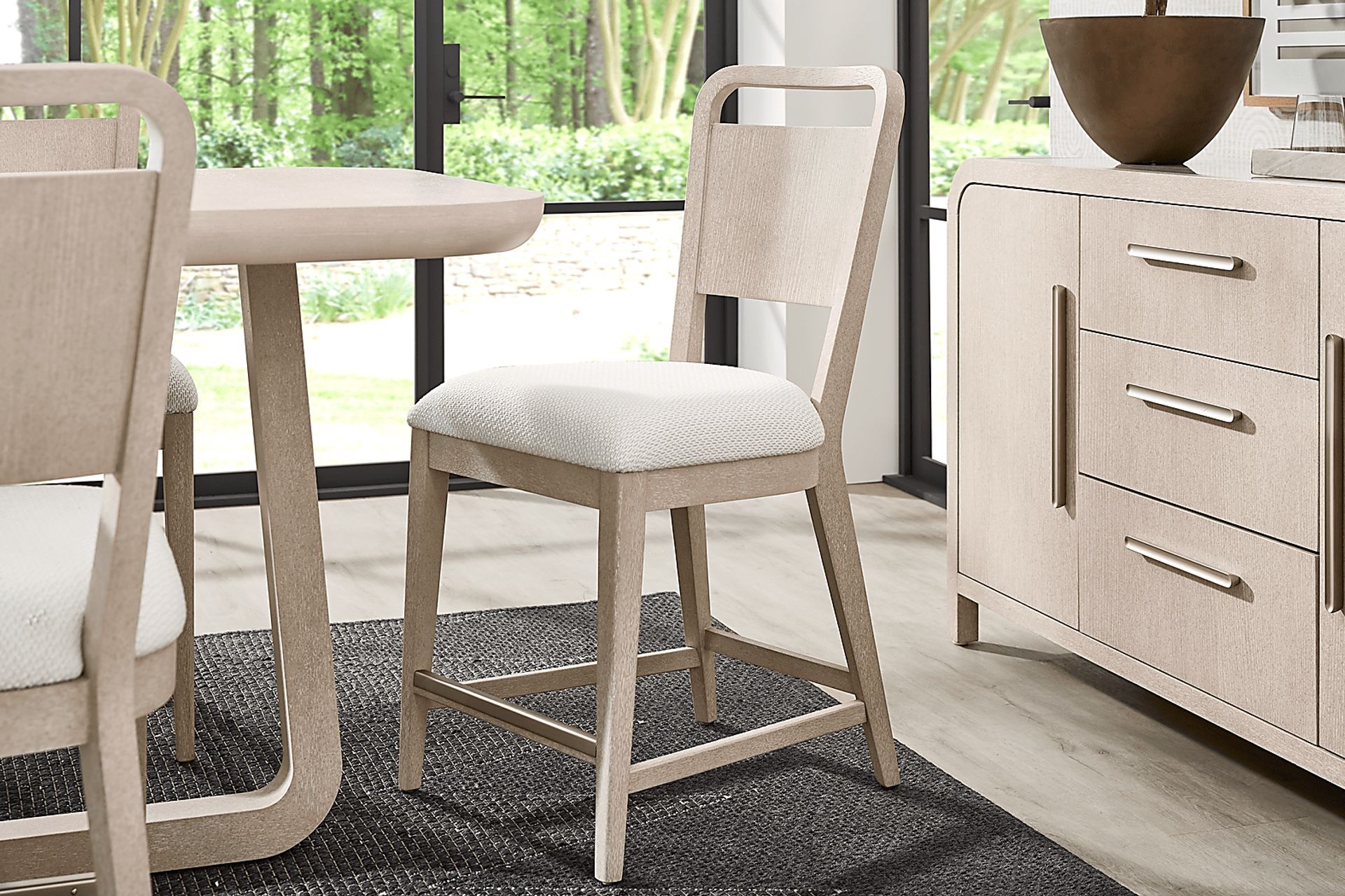 Canyon Light Gray Wood Back Counter Stool - Image 4
