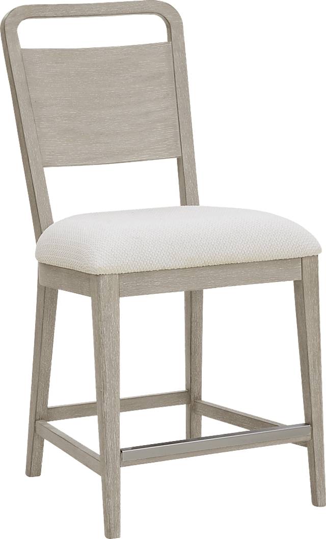 Canyon Light Gray Wood Back Counter Stool - Thumbnail - Image 1