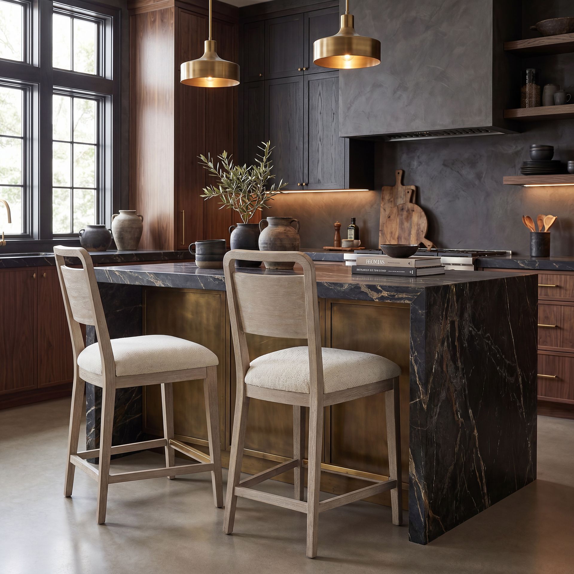 Canyon Light Gray 5 Pc Counter Height Dining Room with Panel Back Chairs - Image 9