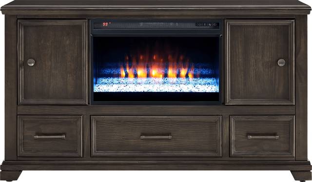 Canyon River Java 61 in. Console with Electric Fireplace - Thumbnail - Image 1