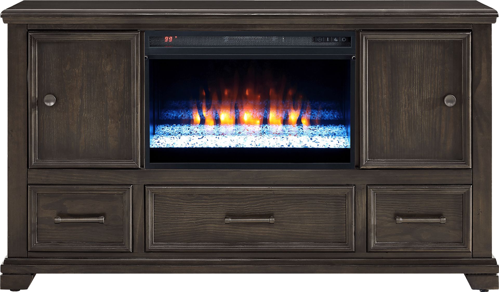 Canyon River Java 61 in. Console with Electric Fireplace - Image 1