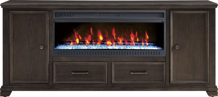 Canyon River Java 81 in. Console with Electric Fireplace