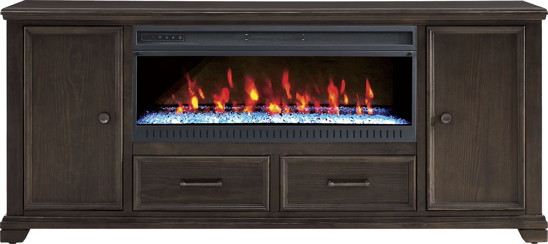 Canyon River Java 81 in. Console with Electric Fireplace - Image 1