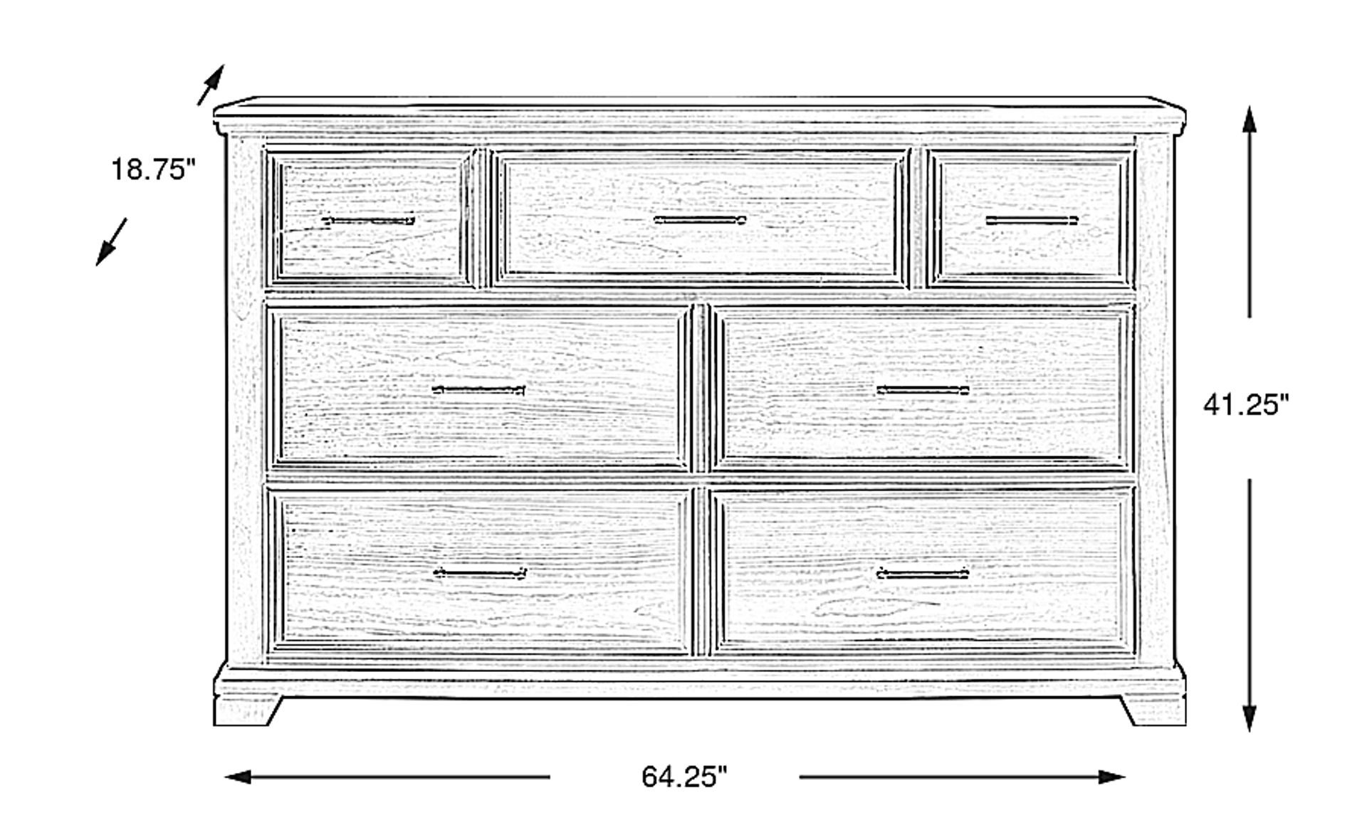 Dimension Image. Please refer to the Dimension Tab on this page for dimension details.