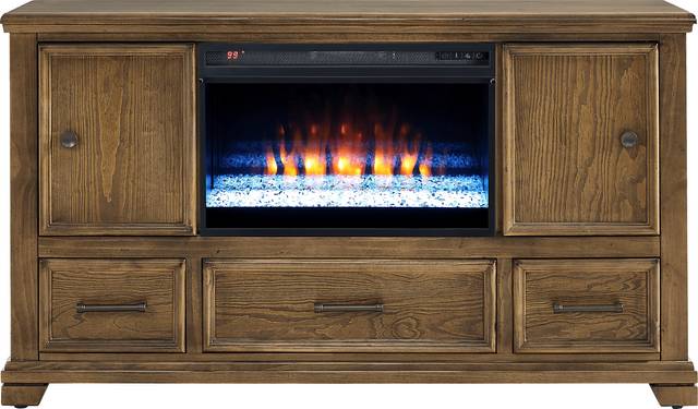 Canyon River Saddle 61 in. Console with Electric Fireplace - Thumbnail - Image 1