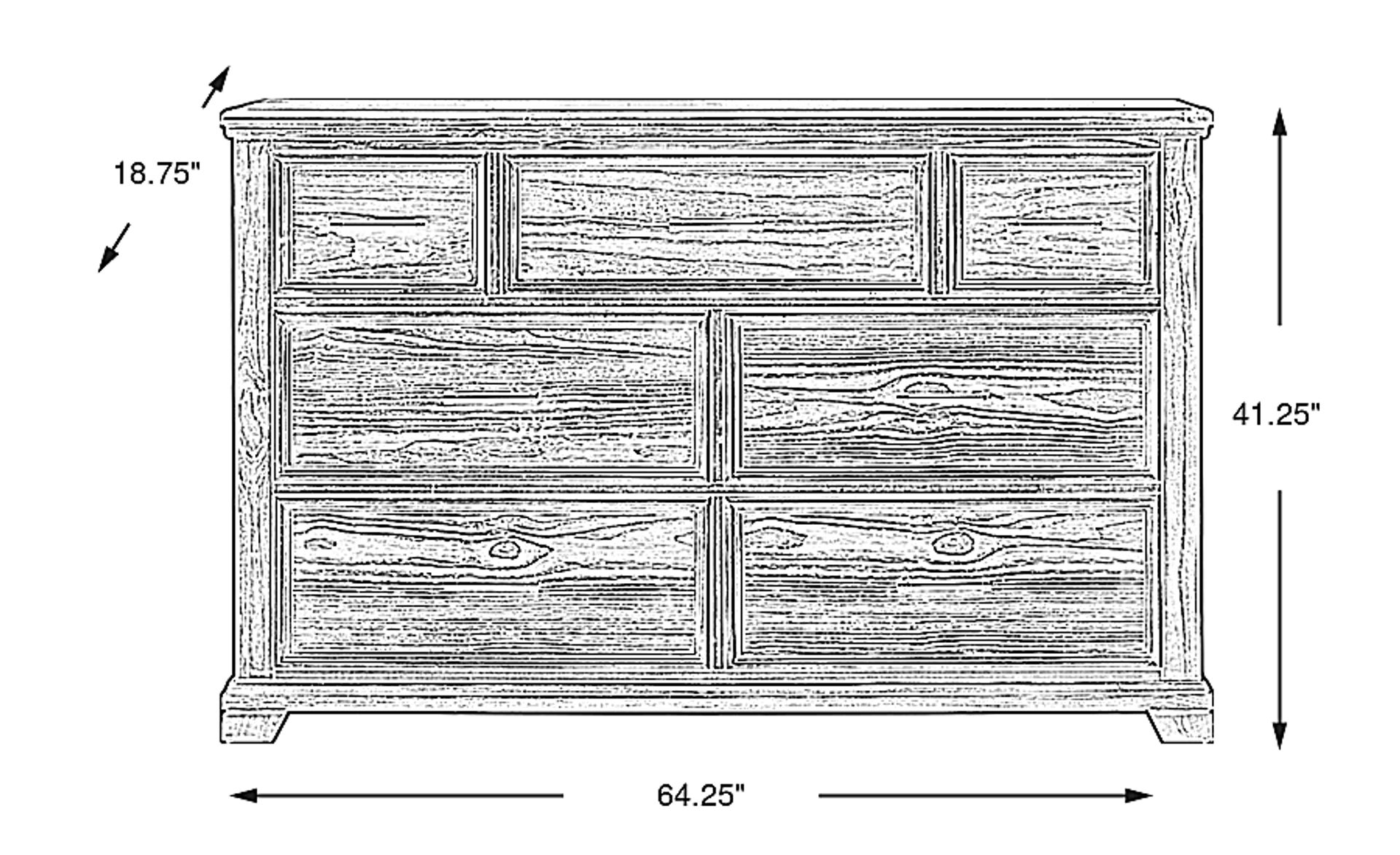 Dimension Image. Please refer to the Dimension Tab on this page for dimension details.