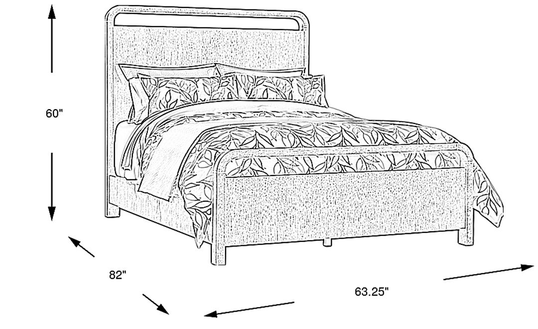 Canyon Sandstone 3 Pc Queen Panel Bed