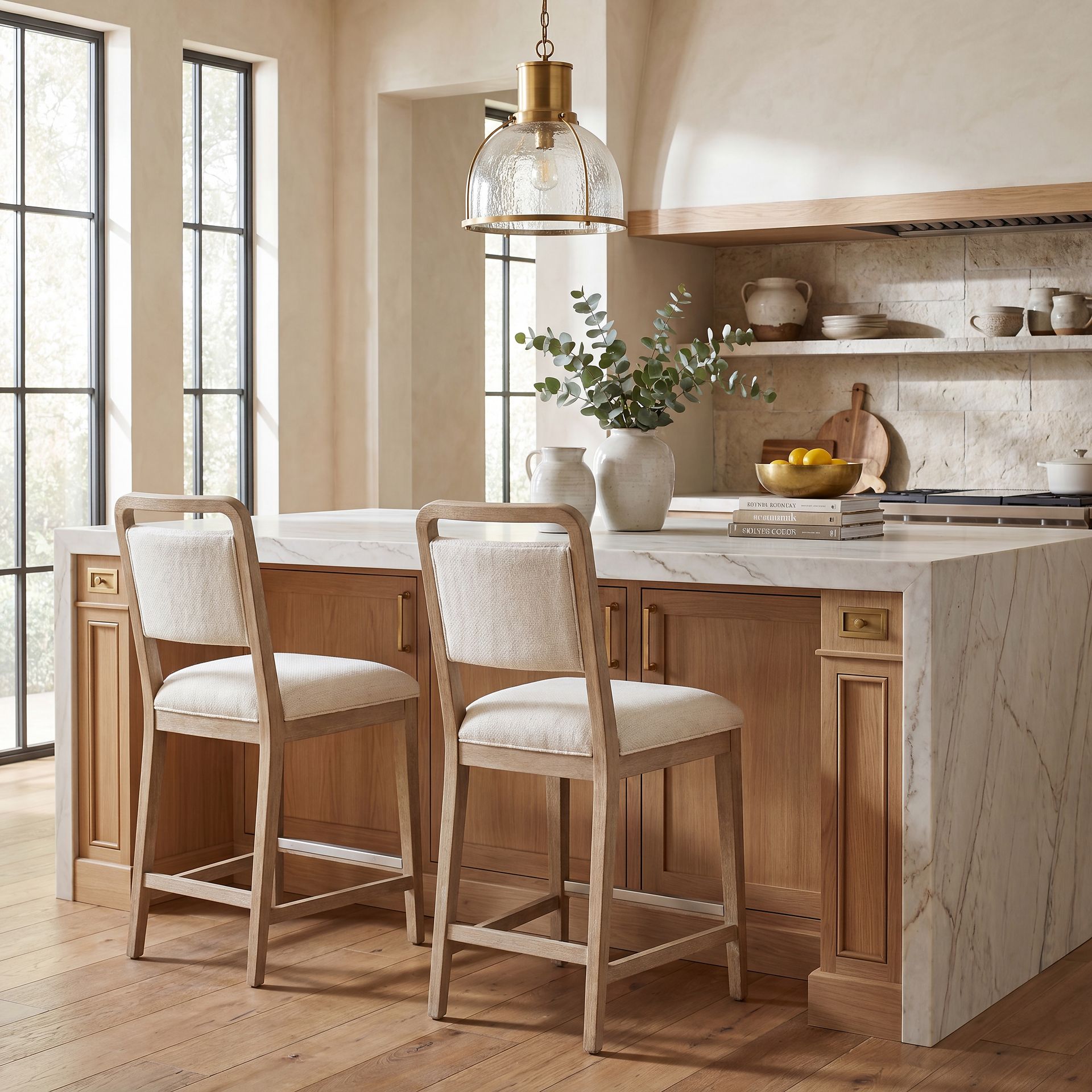 Canyon Sandstone Upholstered Counter Height Stool - Image 3