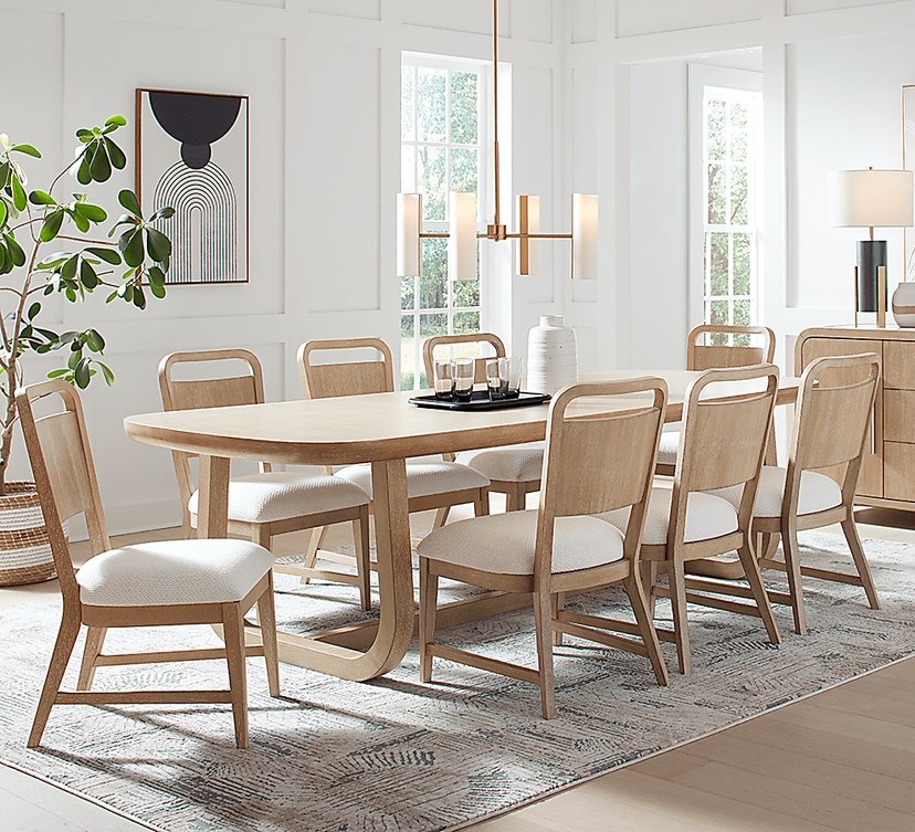 Canyon Sandstone 5 Pc Dining Room with Panel Back Chairs