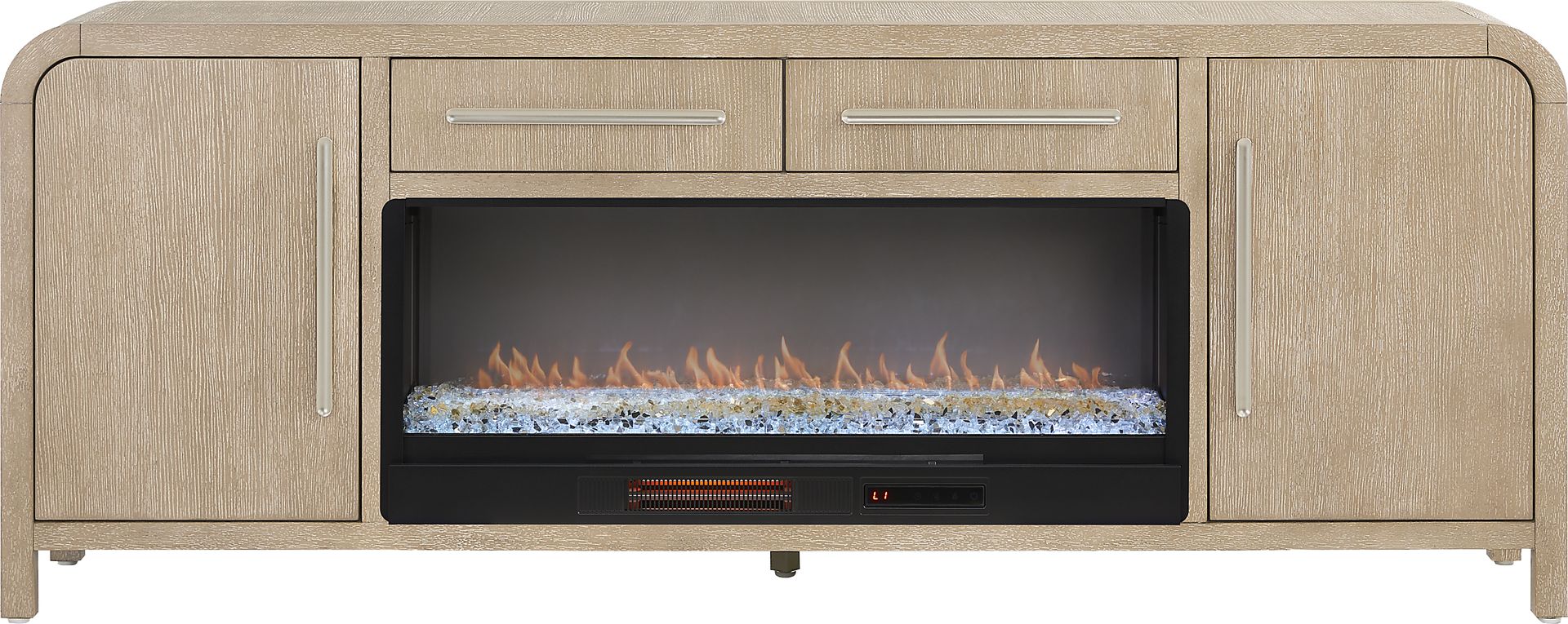Canyon Sandstone 84 in. Console with Electric Fireplace - Image 1