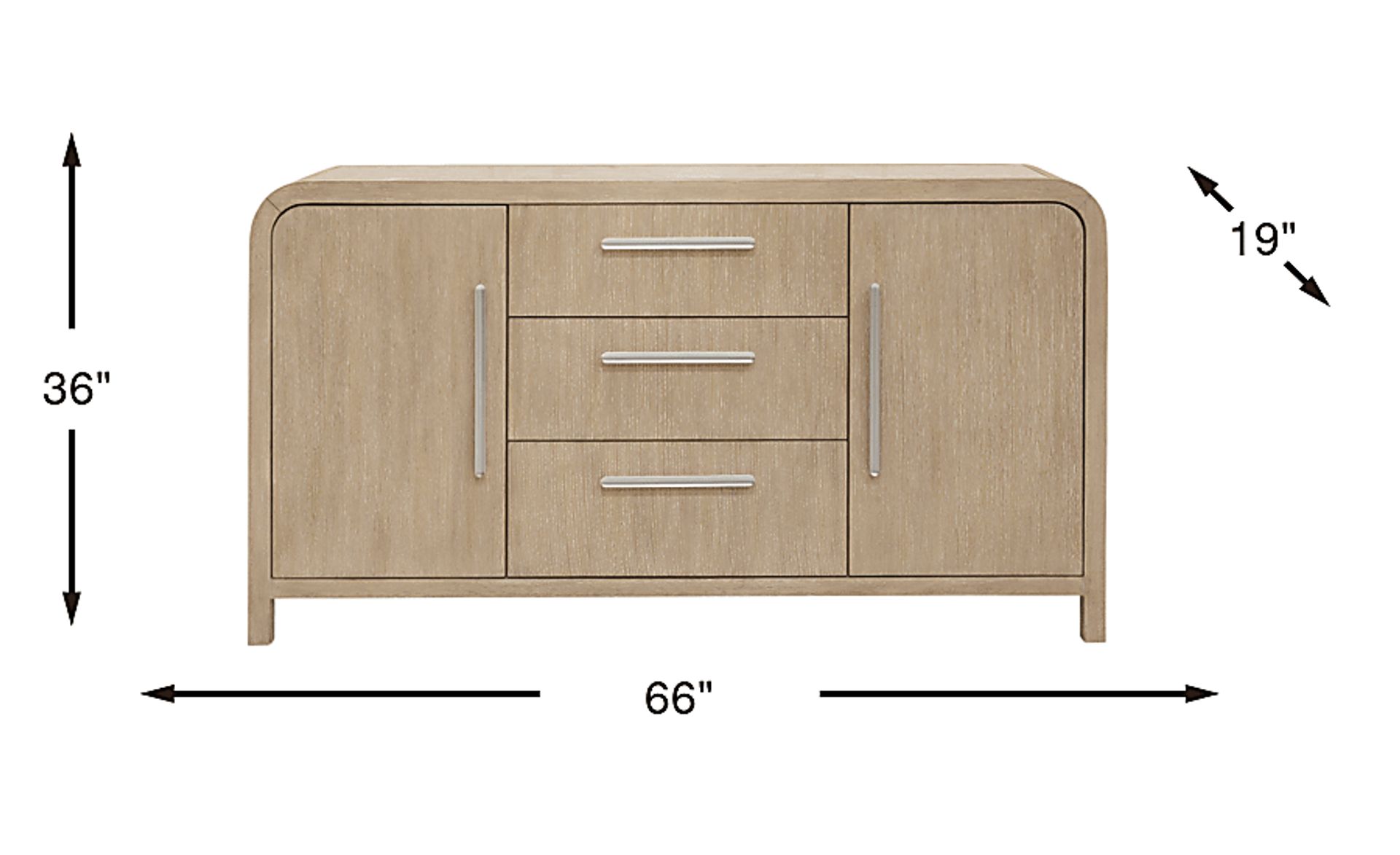 Drew & Jonathan Canyon Sand Light Wood Server Rooms to Go