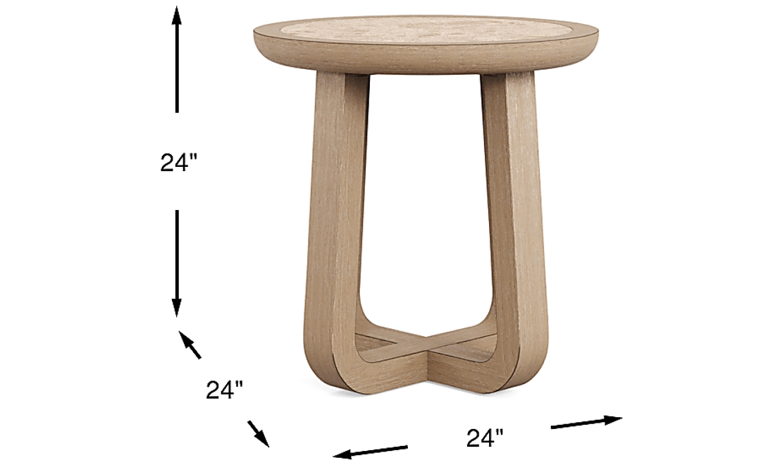 Canyon Sandstone End Table with Stone Top