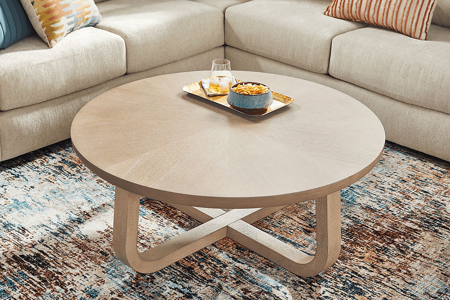 Canyon Sandstone Round Cocktail Table - Thumbnail 2