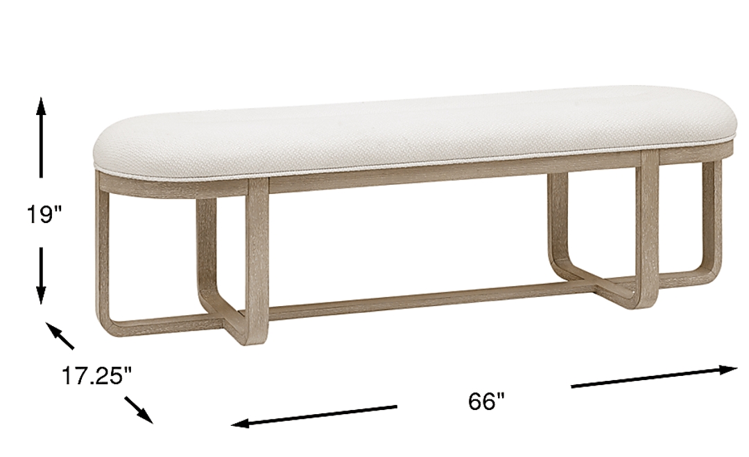 Canyon Sandstone Upholstered Dining Bench