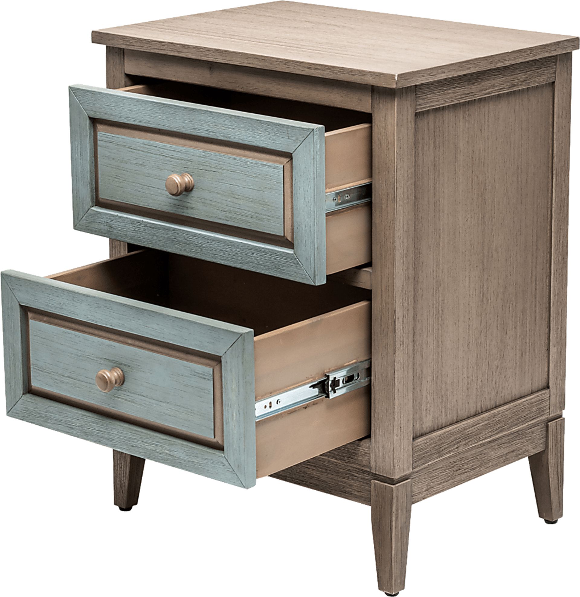 Caoshe Gray/Green Nightstand - Image 10