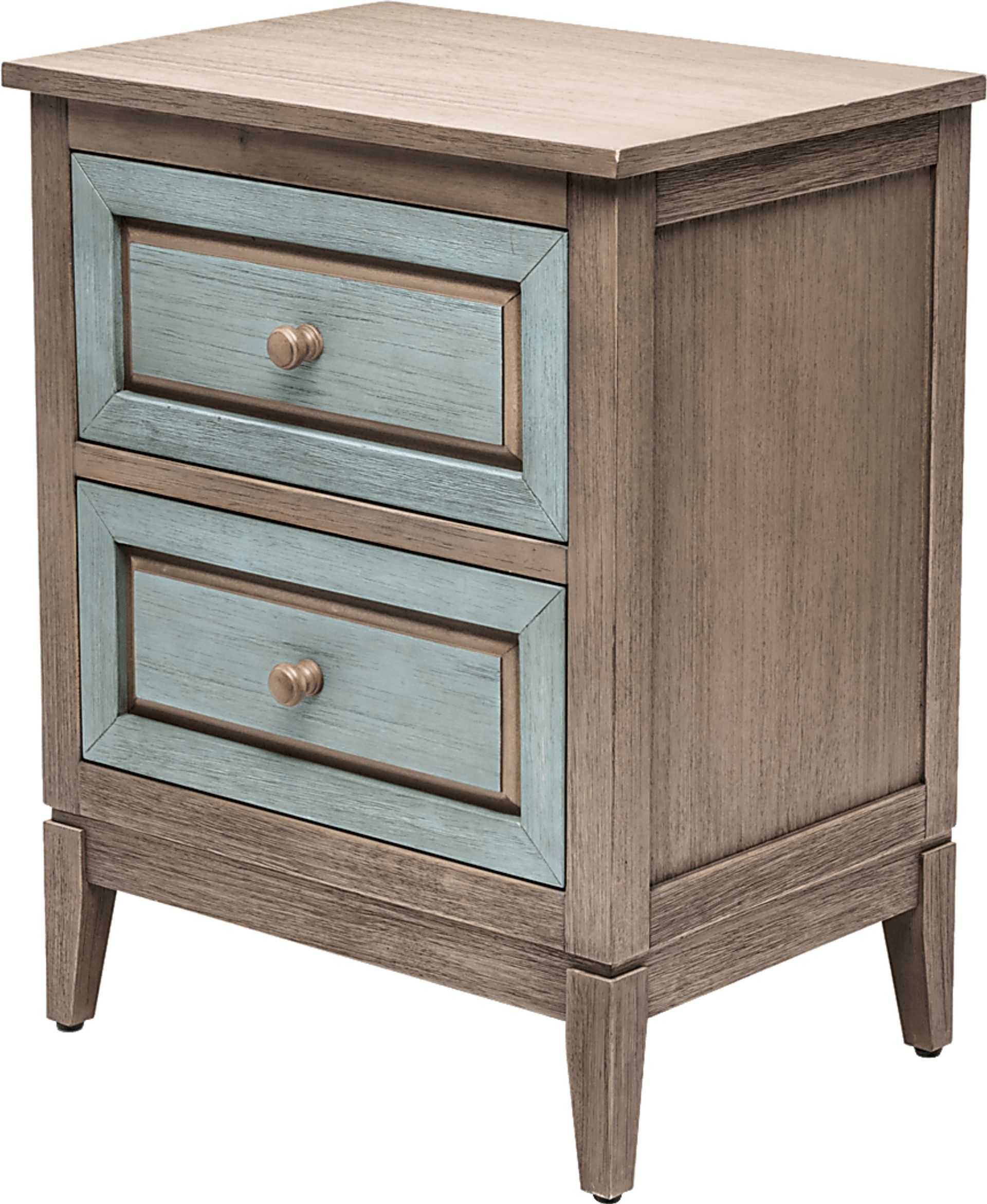 Caoshe Gray/Green Nightstand - Image 1