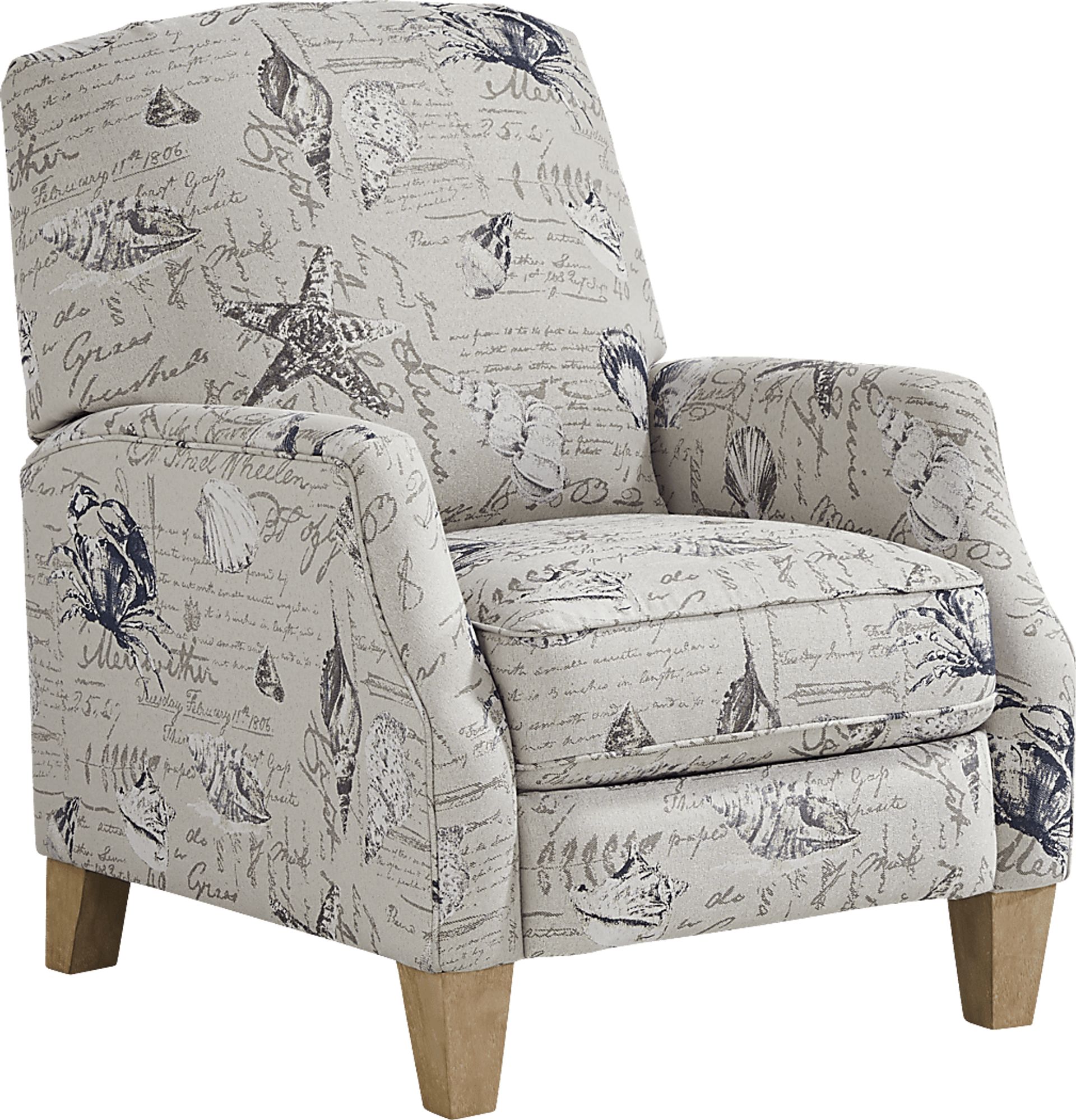 Cape Charles Beige Push Back Recliner - Image 3