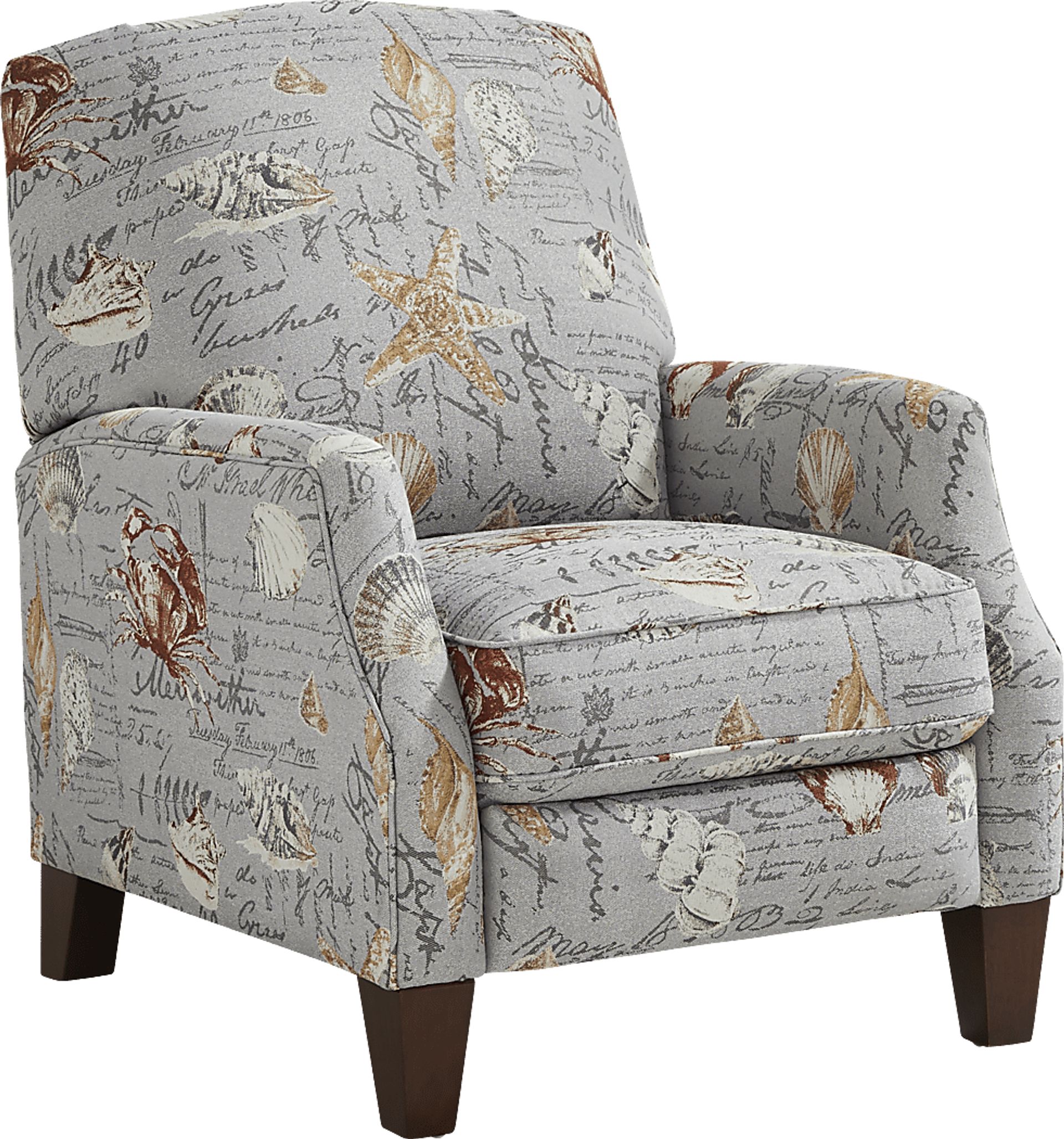 Cape Charles Gray Push Back Recliner - Image 1